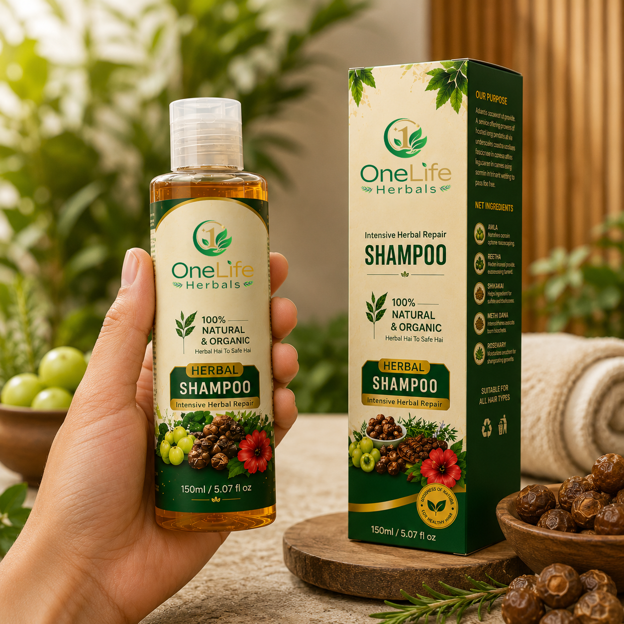 150ml Intensive Herbal Repair Shampoo